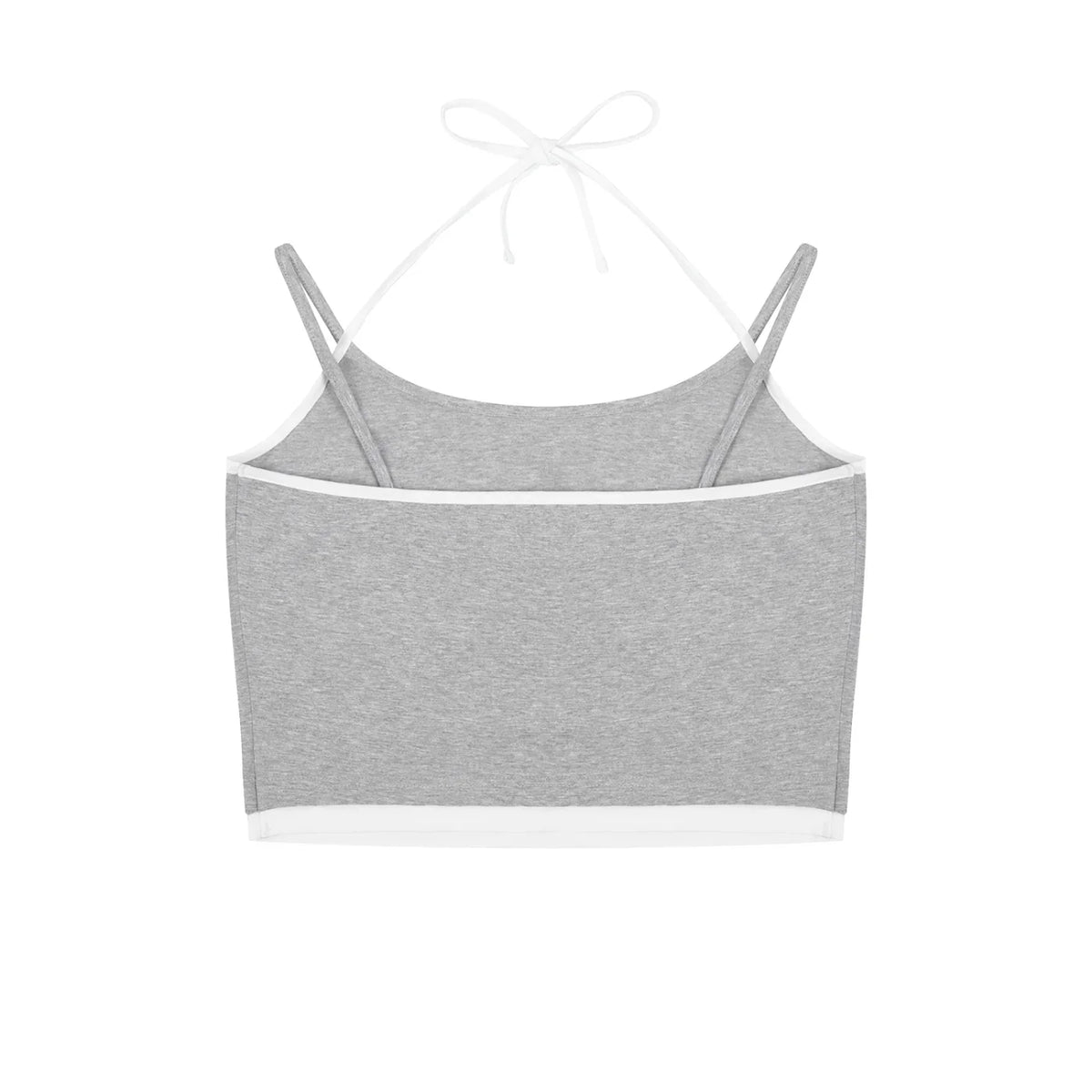 Contrast Binding Halter Tank Top