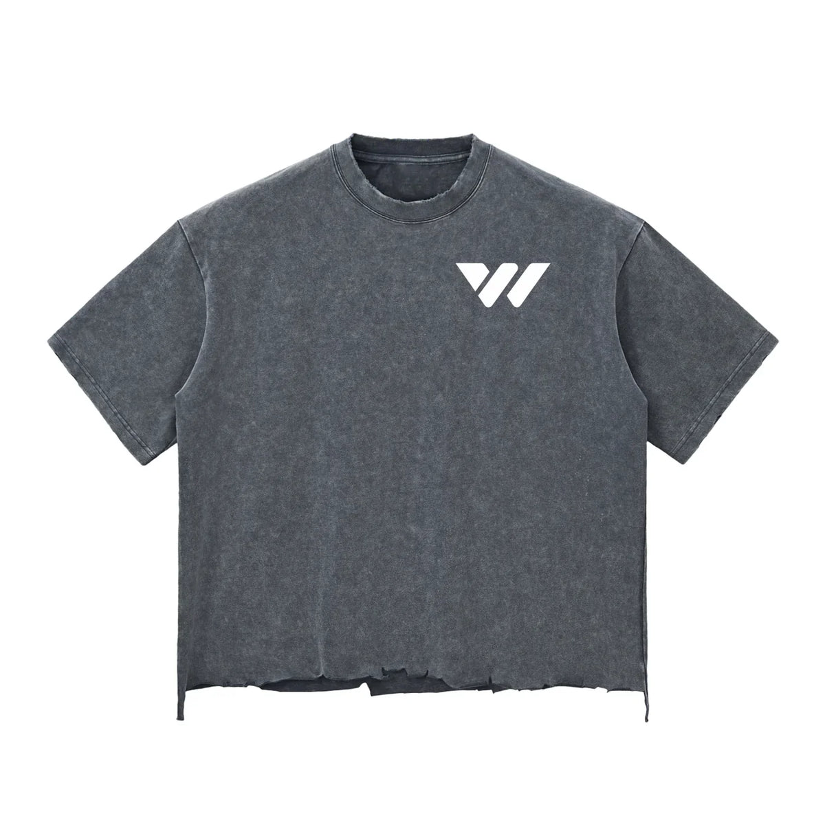 Snow Wash Raw-Hem Boxy T-shirt