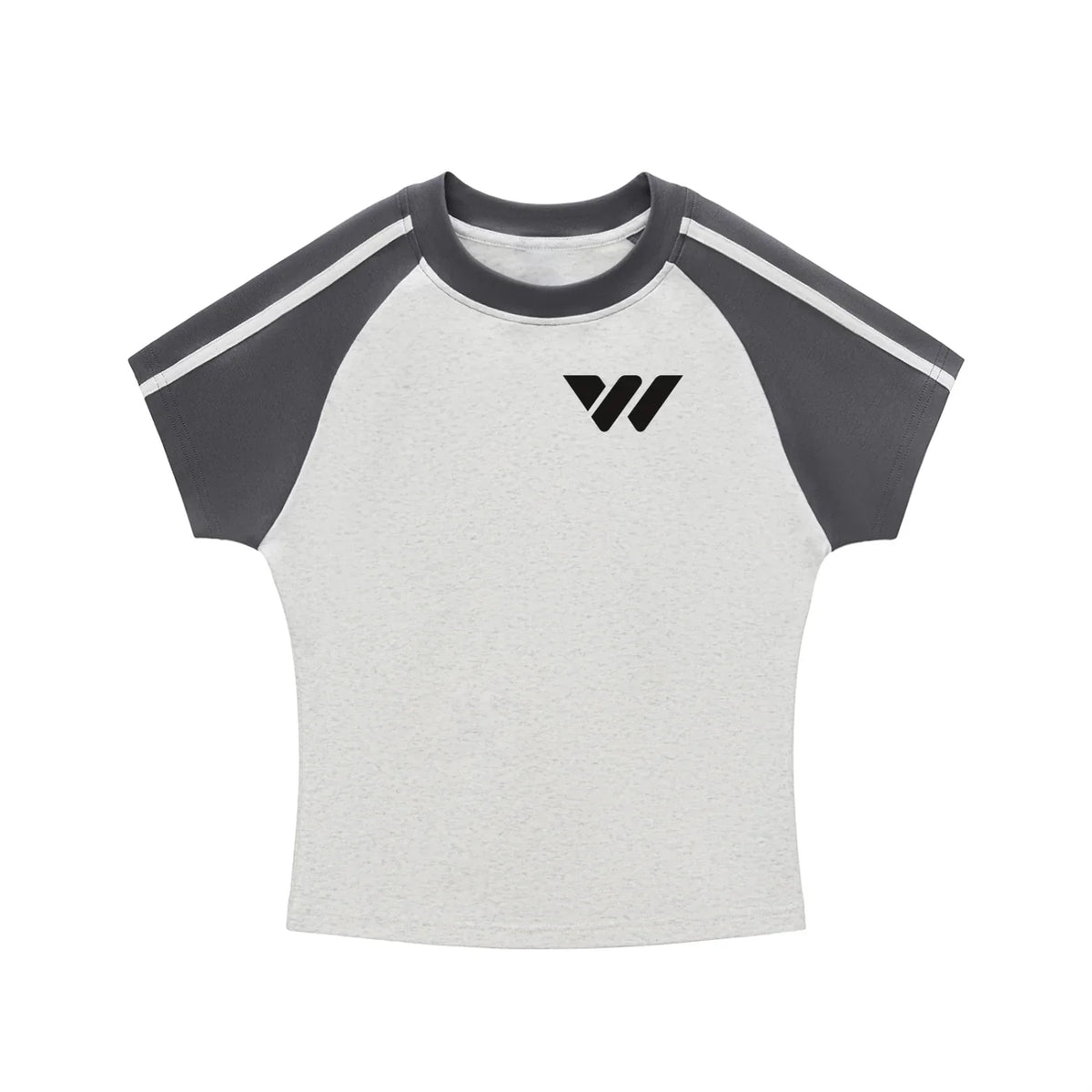 Contrast Stripes Bodycon Raglan Sleeve T-Shirt