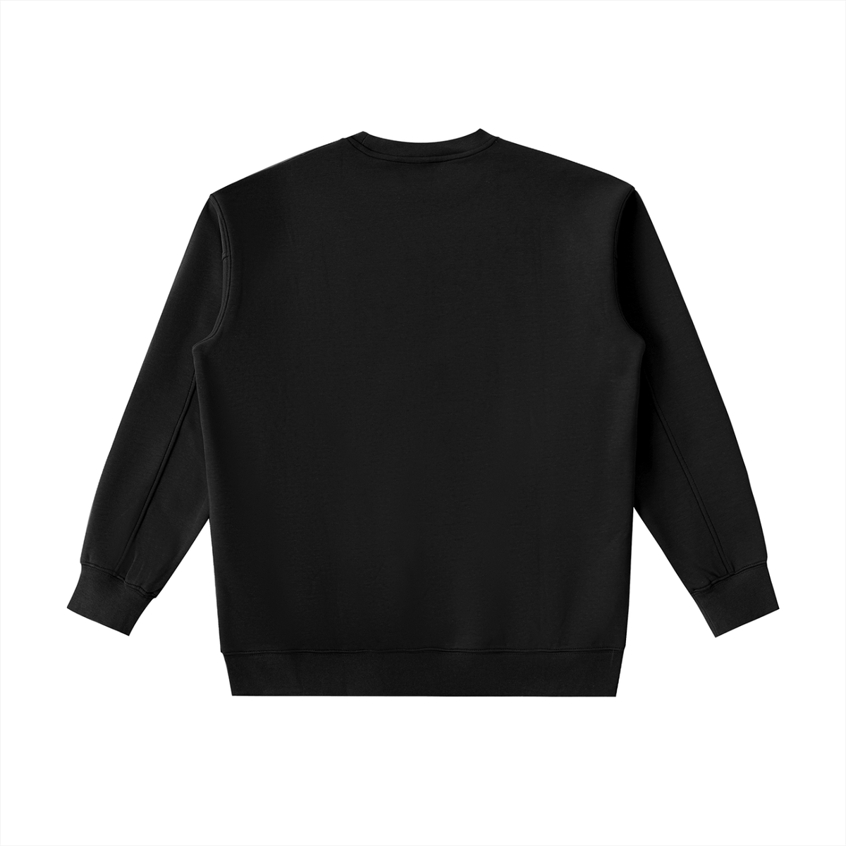 Black crewneck sweatshirt for active lifestyle, made to fit and built to last