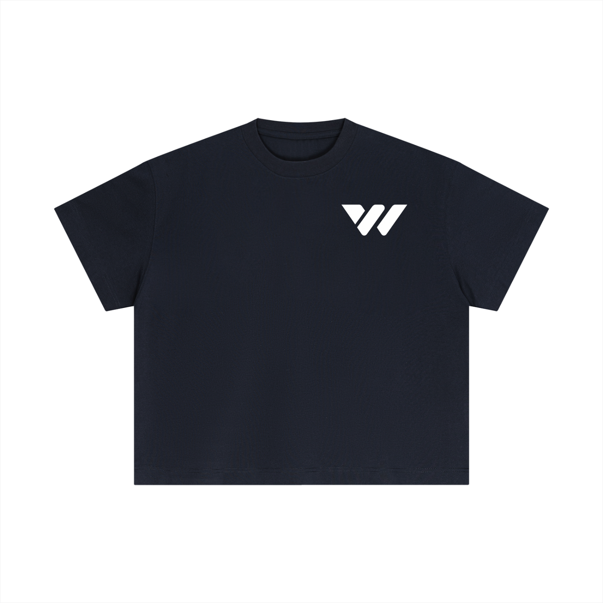 Black active-lifestyle t-shirt with white logo, designed for comfort and durability