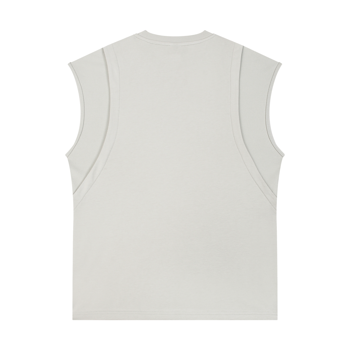 Spliced Panel Sleeveless Muscle T-Shirt