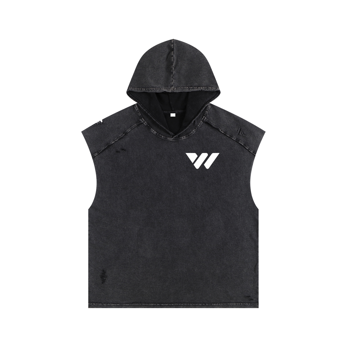 Snow Washed Boxy Hooded Tank Top