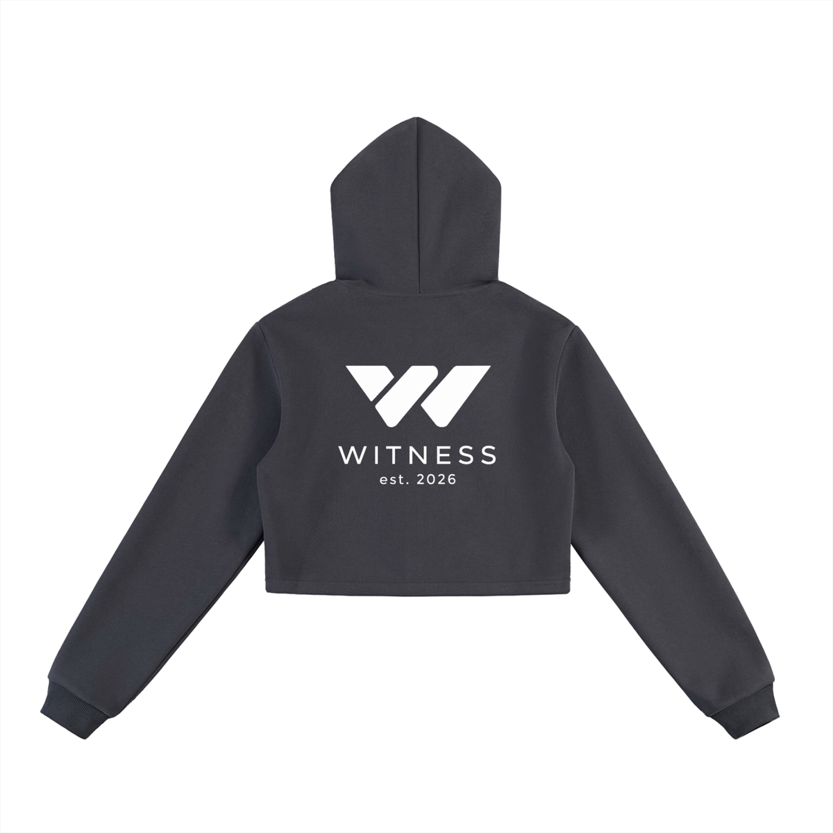 Essential Cropped Zip-Up Hoodie