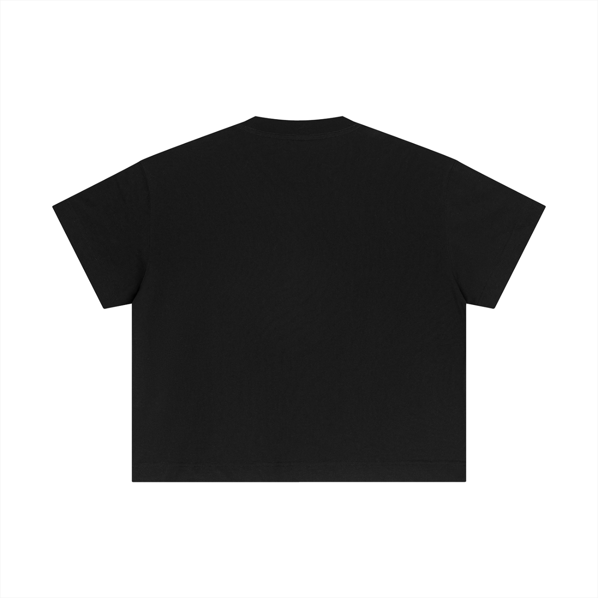 Black cropped t-shirt for active lifestyle, fits all sizes XXS to 3XL