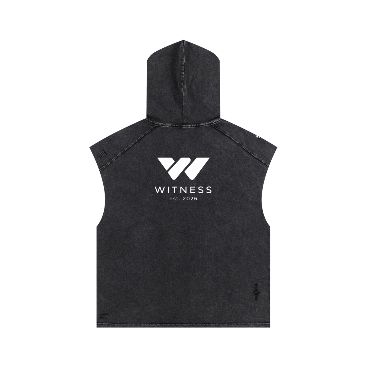 Snow Washed Boxy Hooded Tank Top