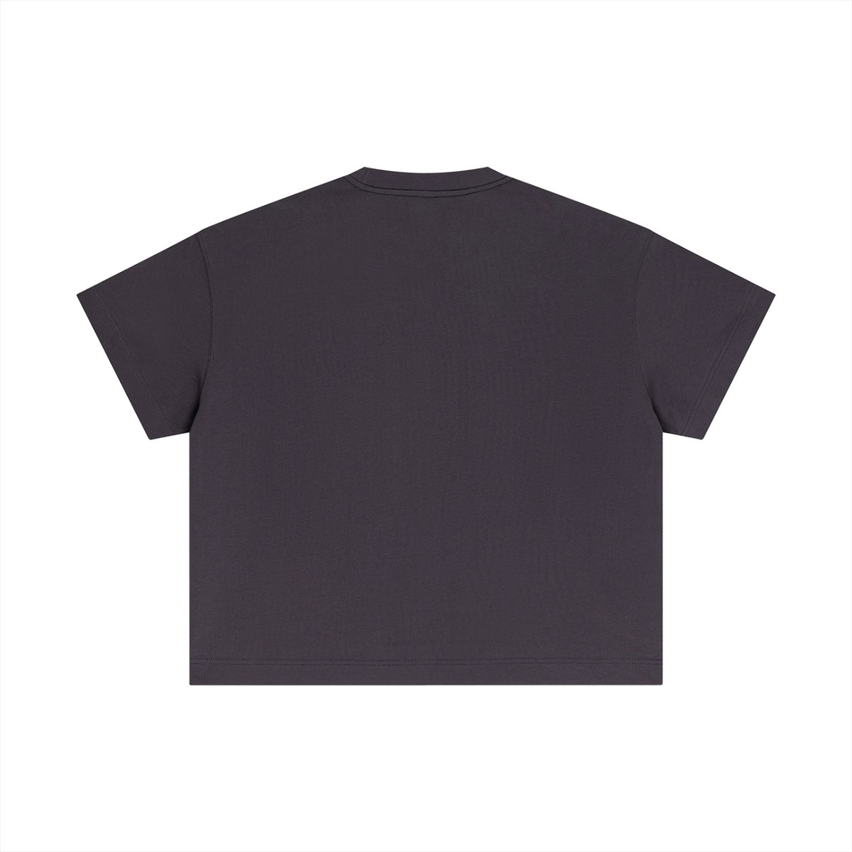 Dark gray cropped t-shirt with clean design, ideal for active lifestyle