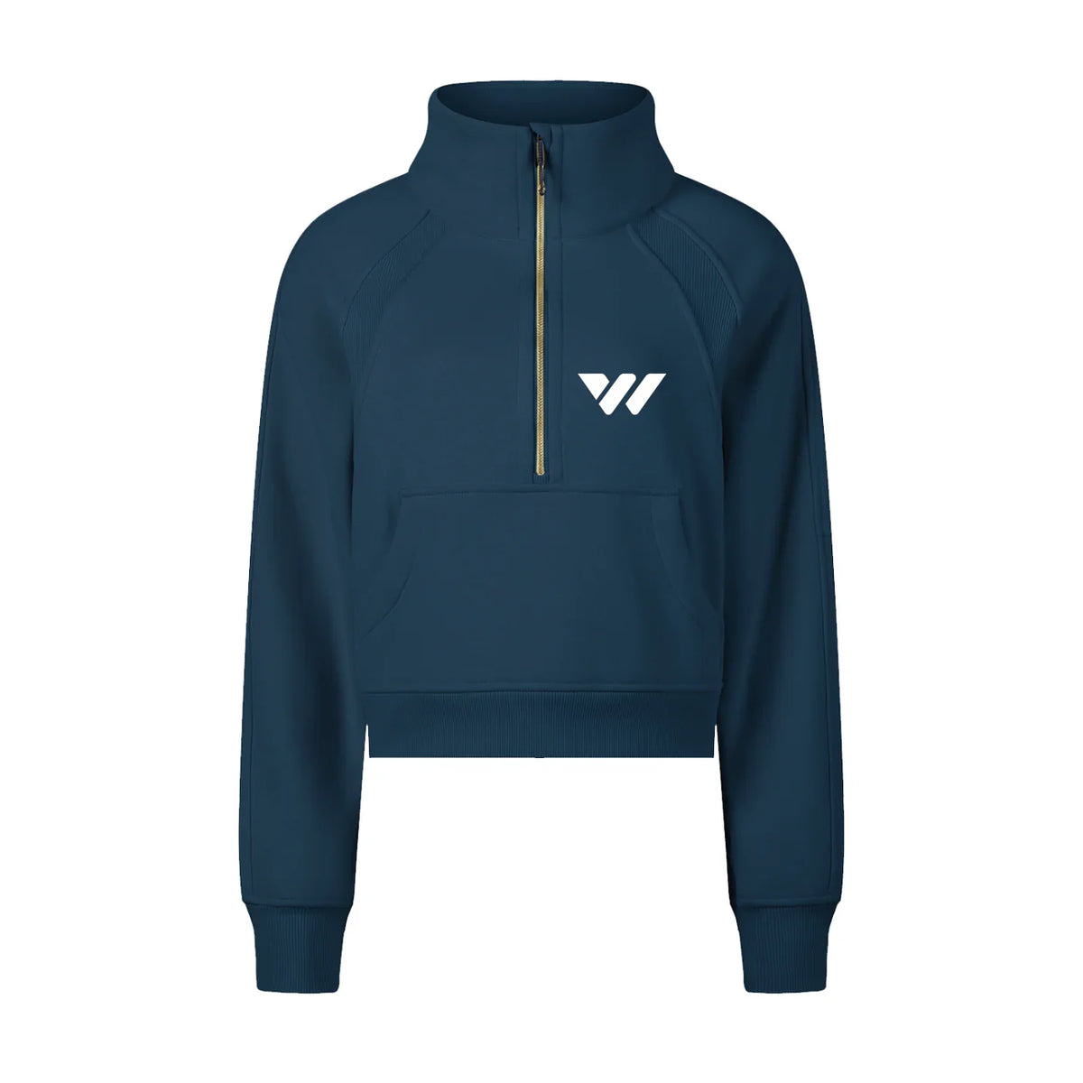 Cropped Half-Zip Sweatshirt
