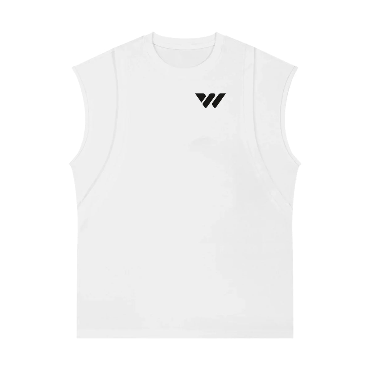 Spliced Panel Sleeveless Muscle T-Shirt