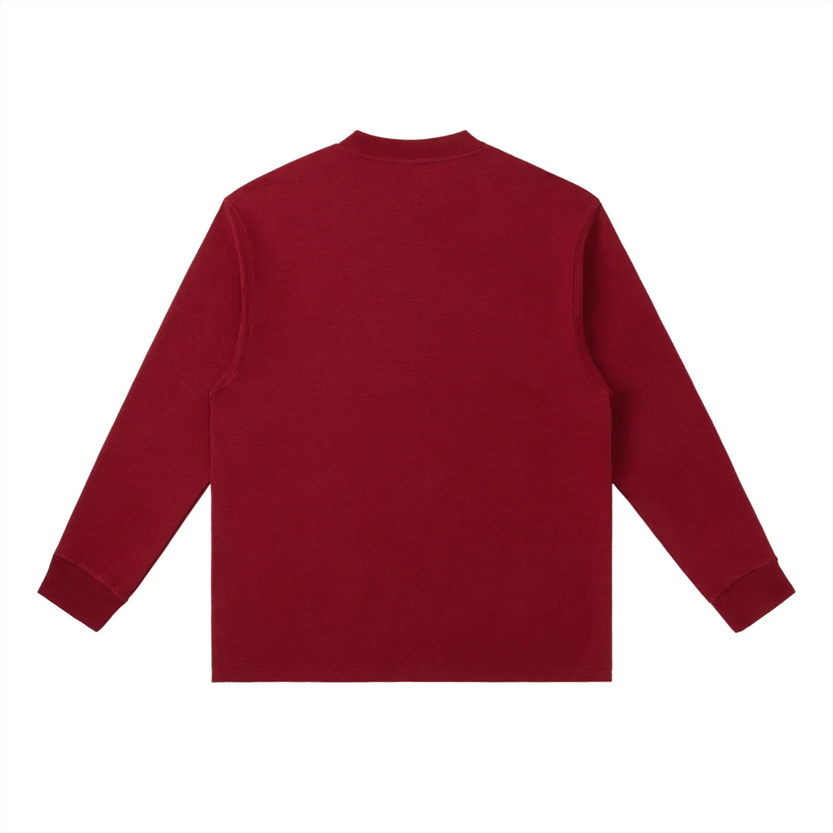 Red long-sleeve active lifestyle shirt for men and women, made to fit and built to last.