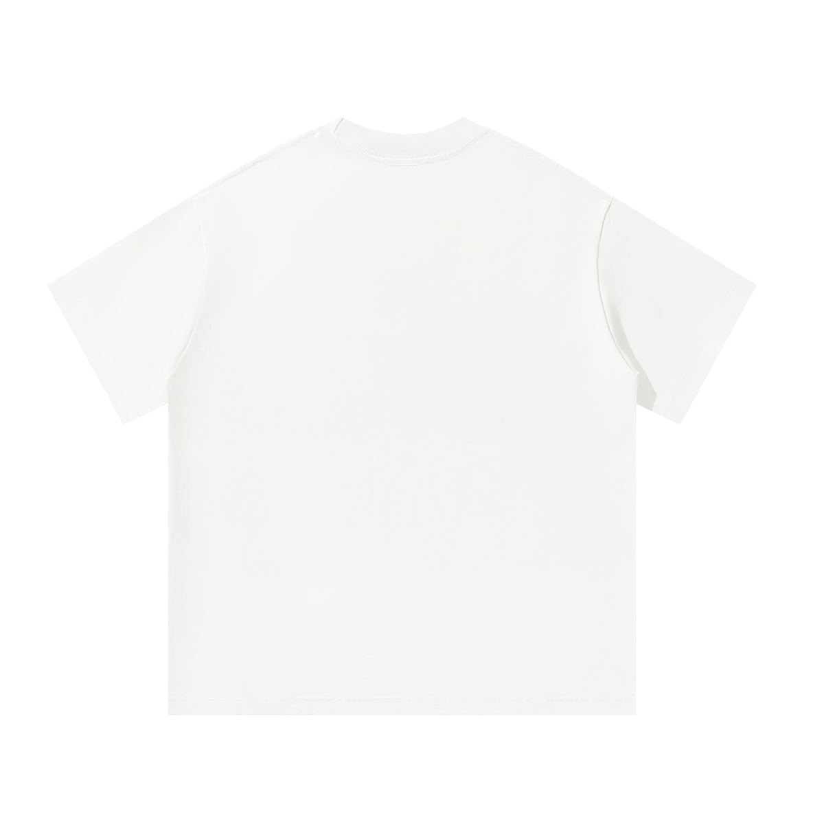 Plain white t-shirt back view, minimalist design for active lifestyle