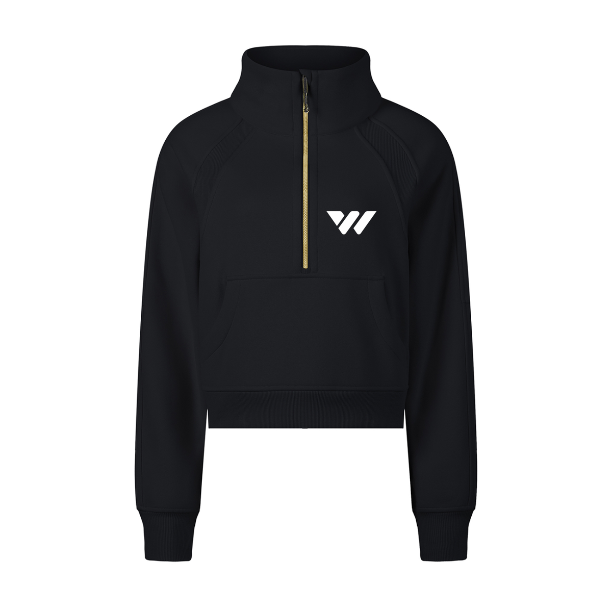 Cropped Half-Zip Sweatshirt