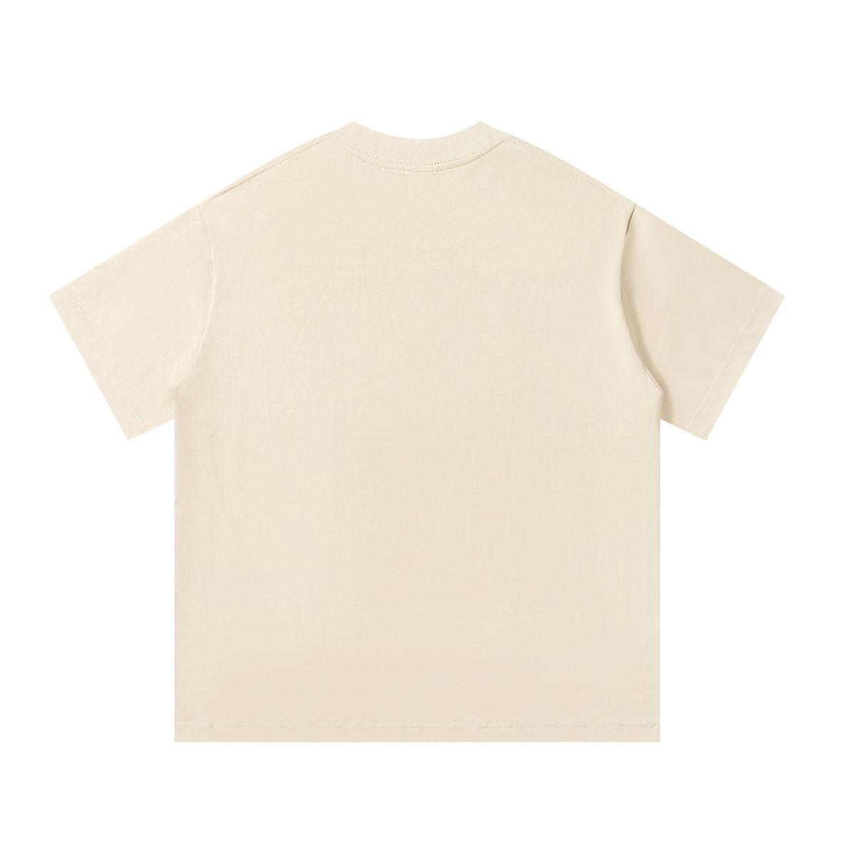 Beige short-sleeve t-shirt for active lifestyle, size XXS to 3XL, durable and comfortable fit