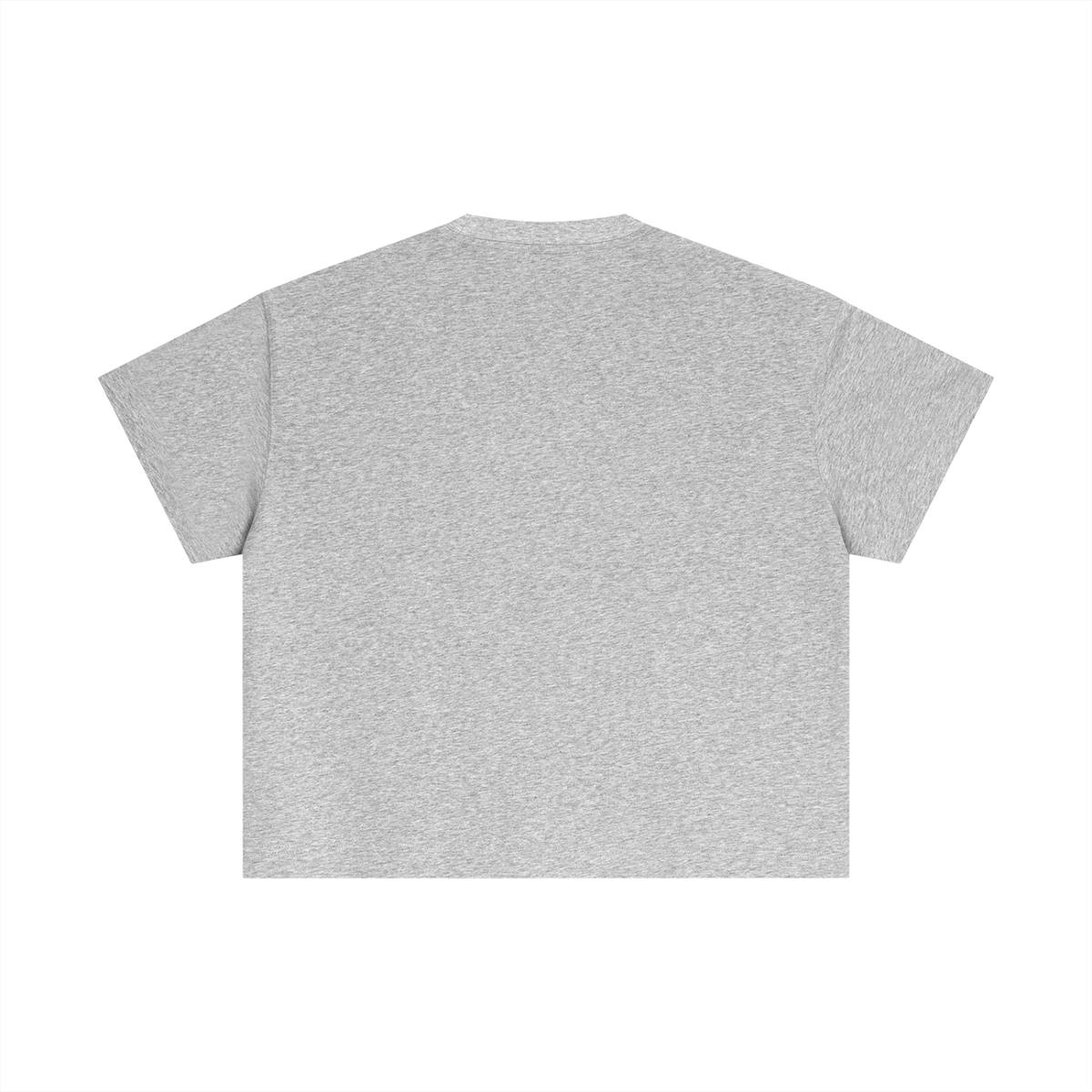 Gray heather t-shirt back view, casual active wear for men and women