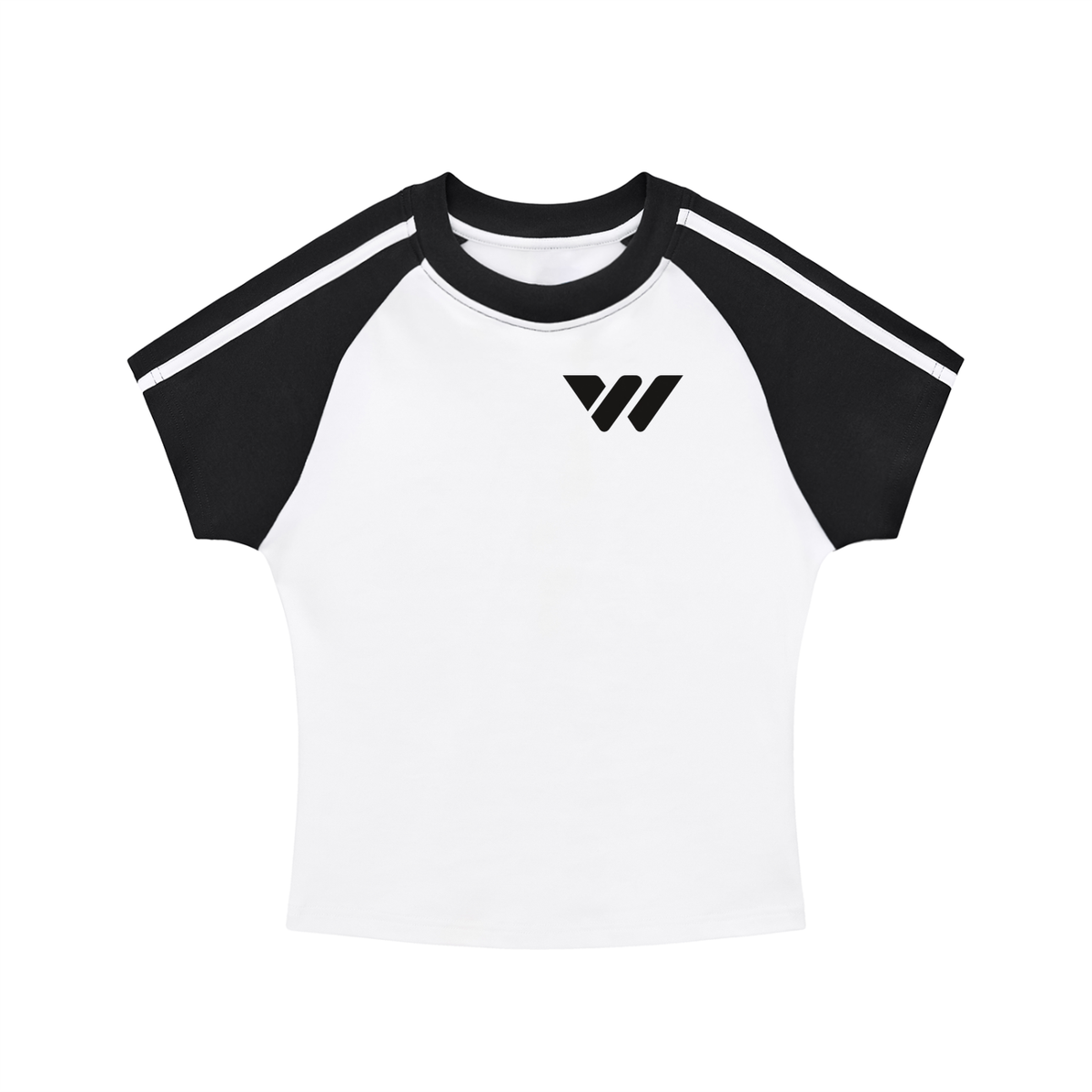 Contrast Stripes Bodycon Raglan Sleeve T-Shirt