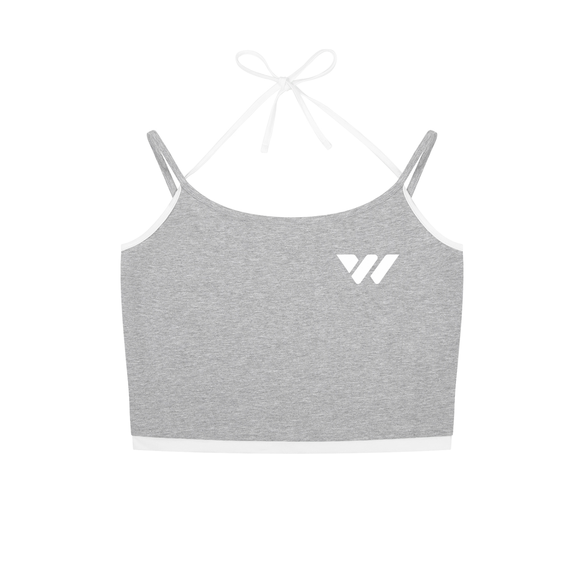 Contrast Binding Halter Tank Top
