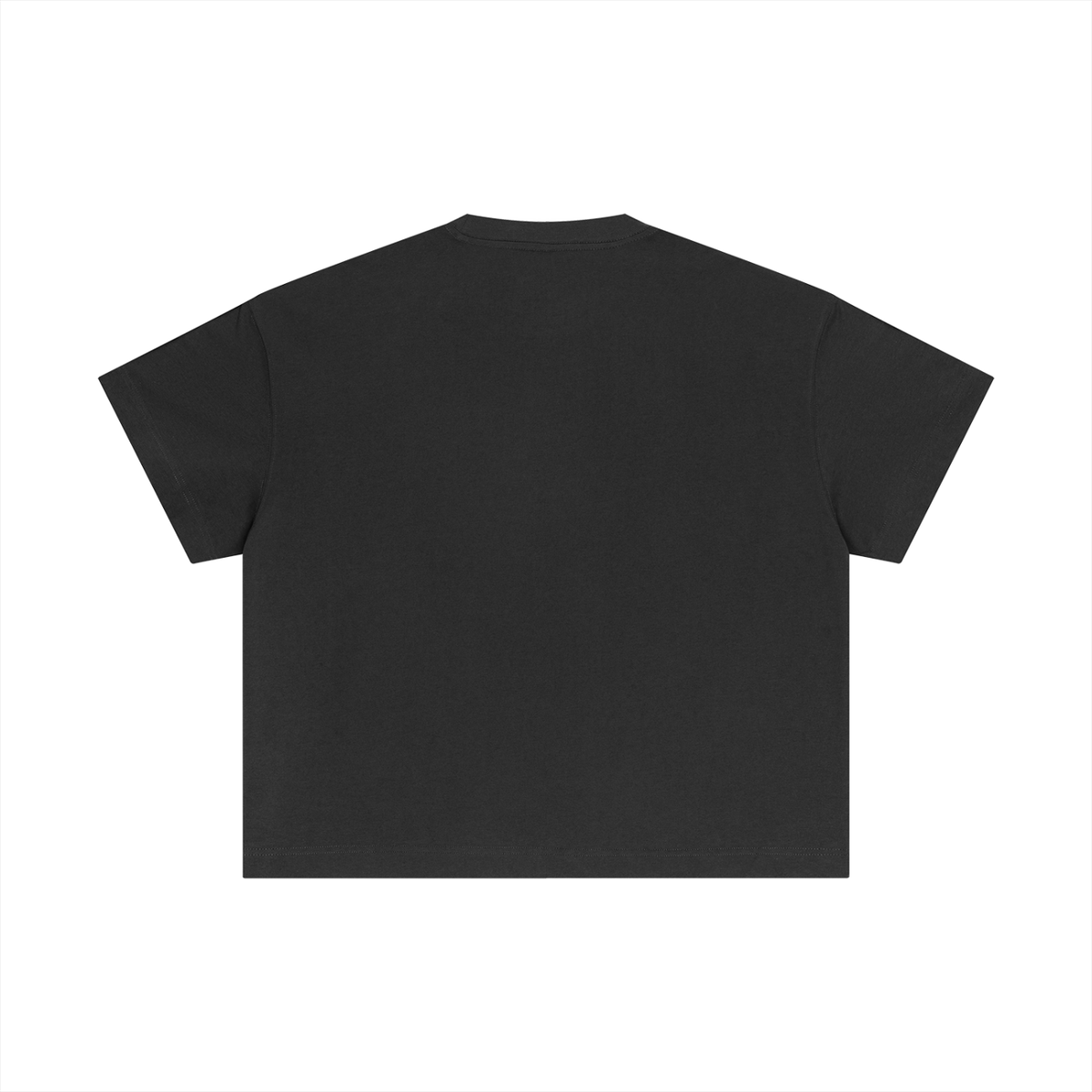 Black cropped t-shirt for active lifestyle, fits all sizes XXS to 3XL
