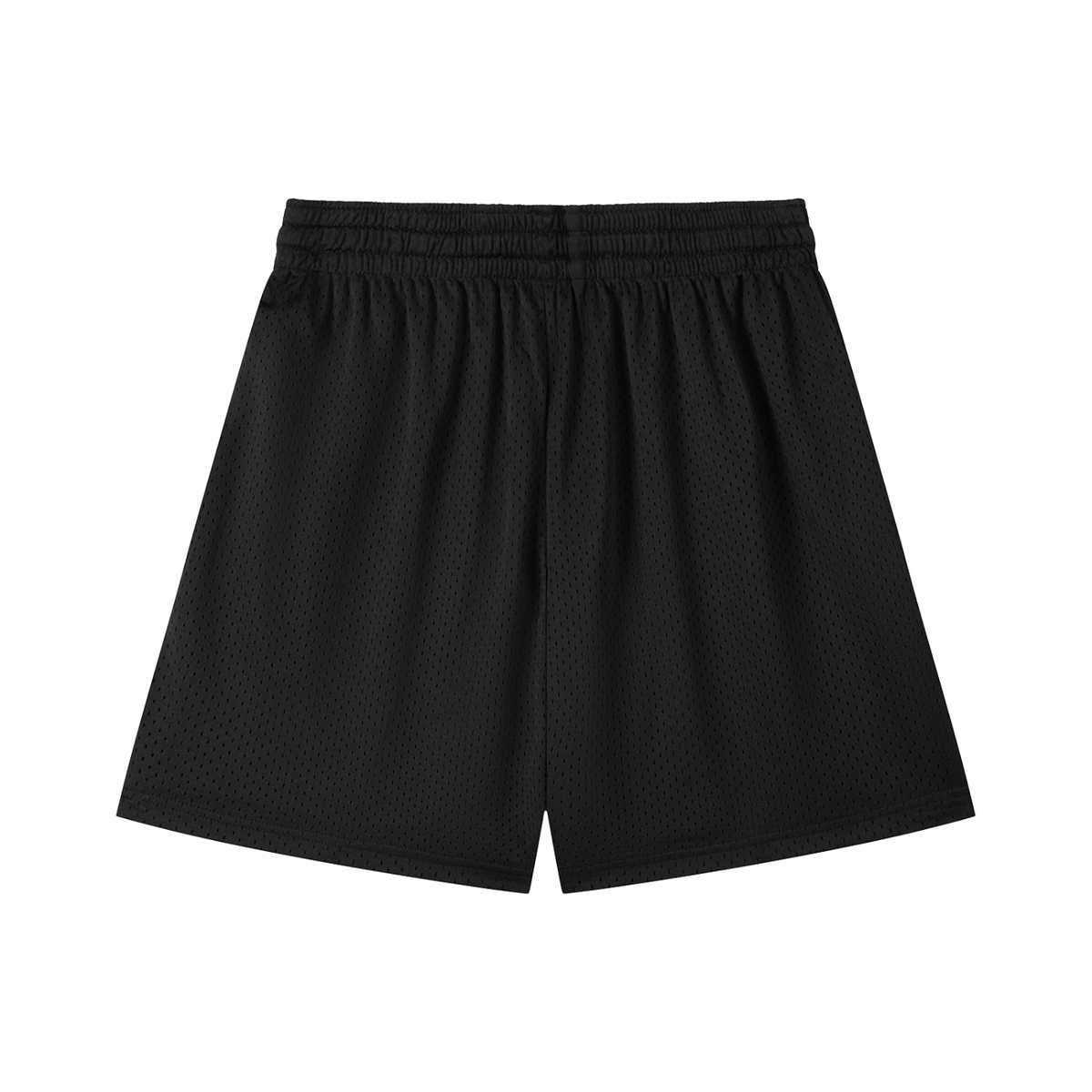Black mesh athletic shorts for active lifestyle, breathable and comfortable fit
