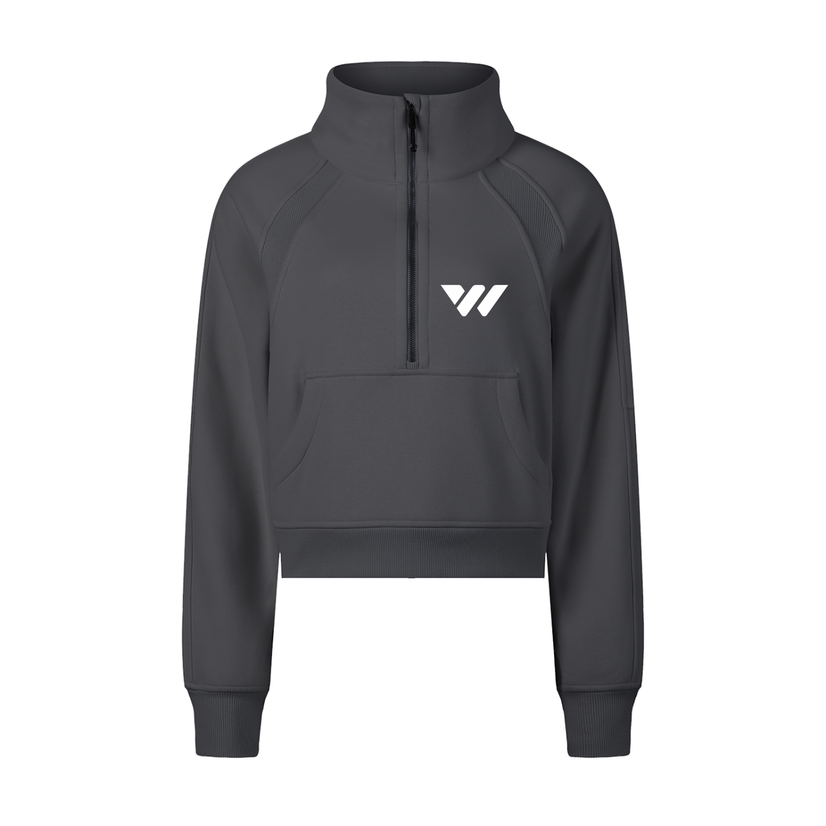 Cropped Half-Zip Sweatshirt