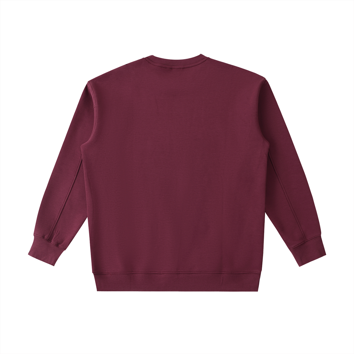 Burgundy crewneck sweatshirt for active lifestyle, fits all sizes from XXS to 3XL