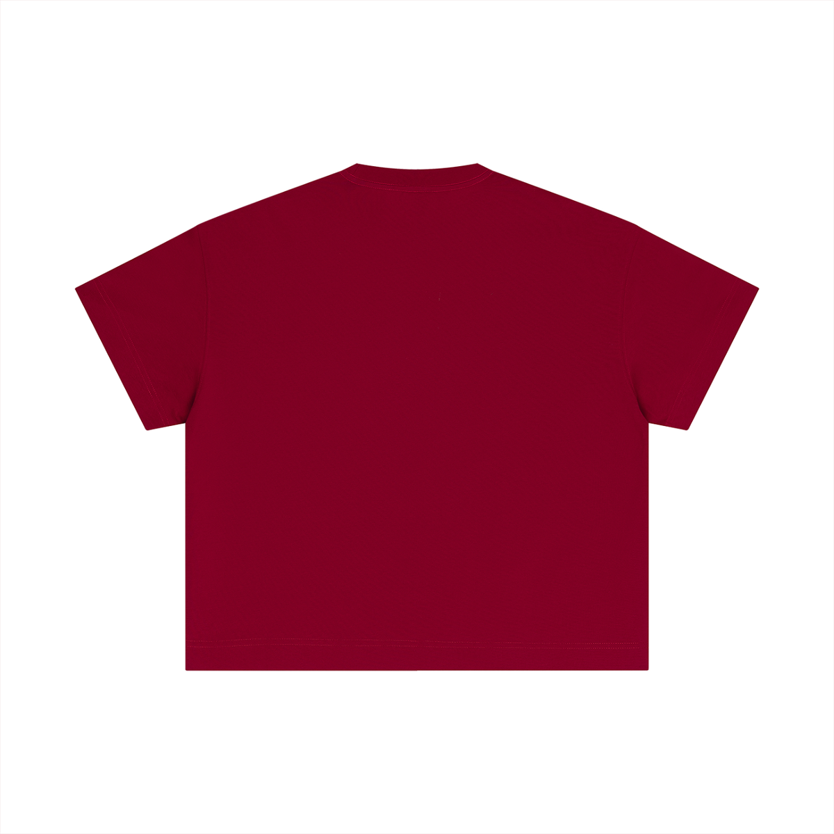 Burgundy cropped t-shirt for active lifestyle, fits sizes XXS to 3XL